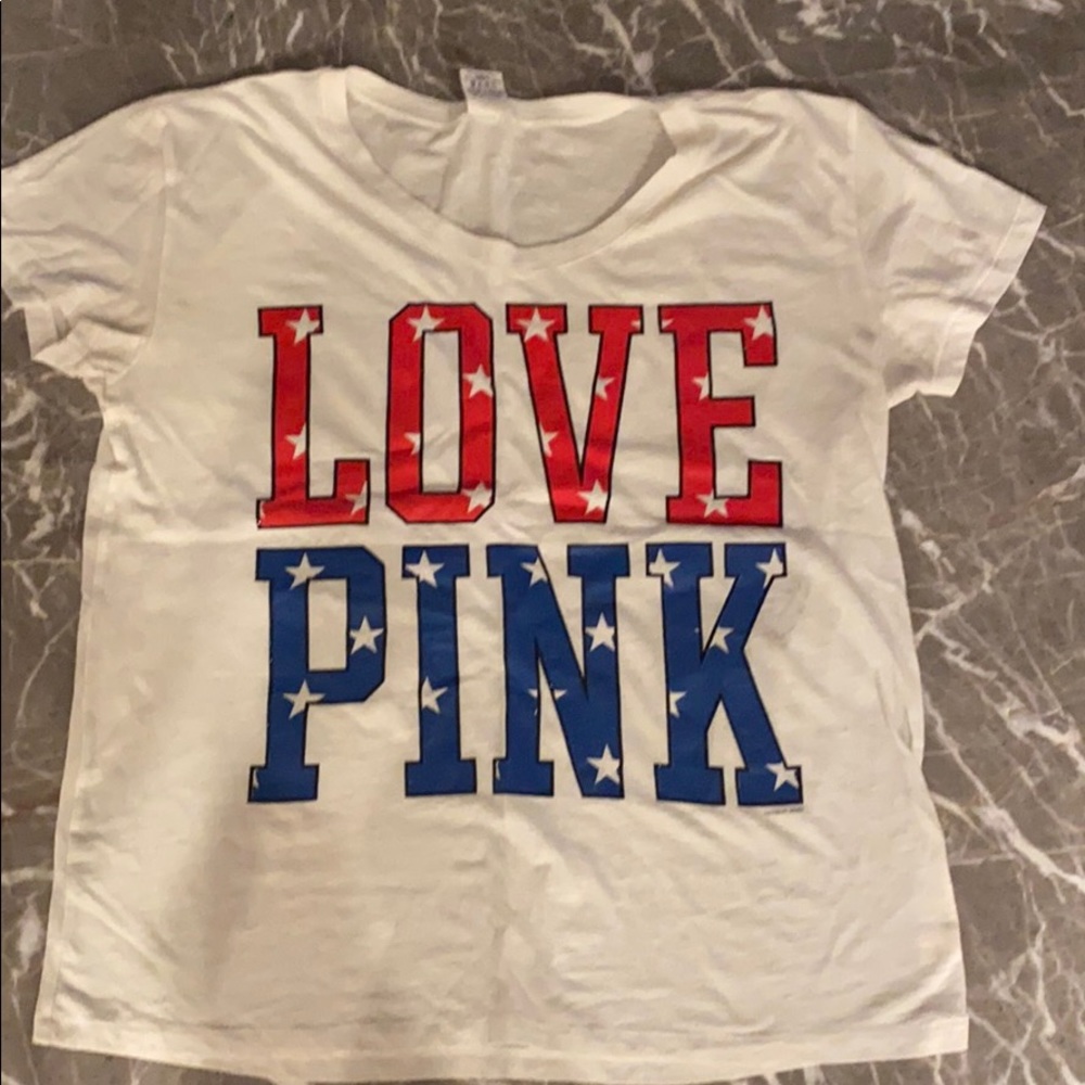 White VS “love pink” tee